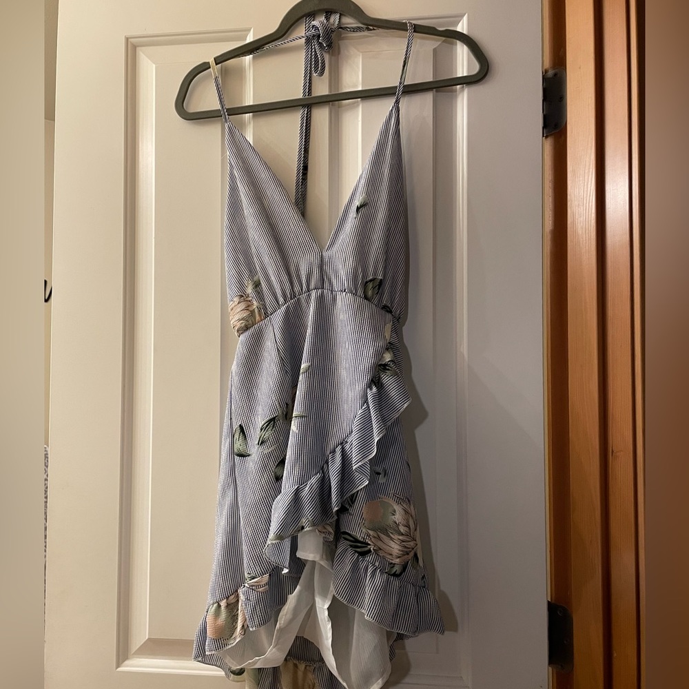 Floral halter neck romper